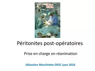 p ritonites post op ratoires