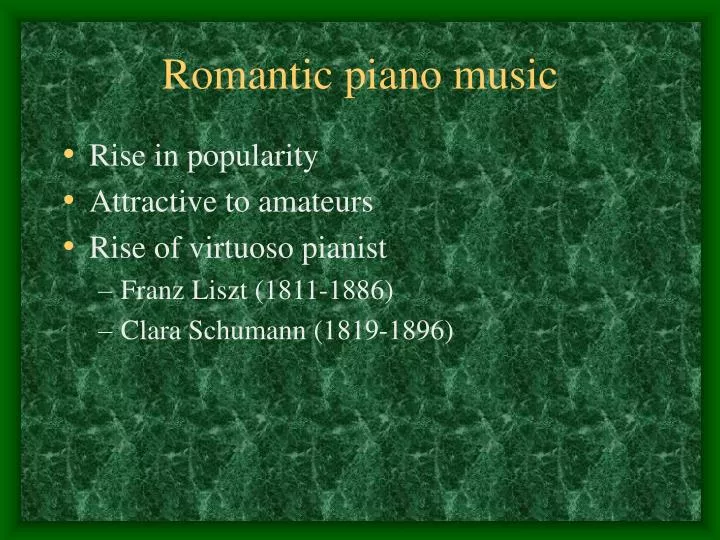 romantic piano music
