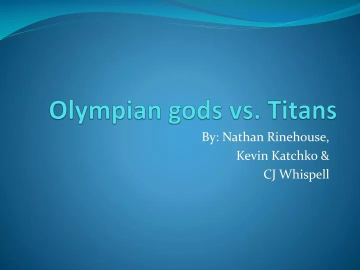 olympian gods vs titans