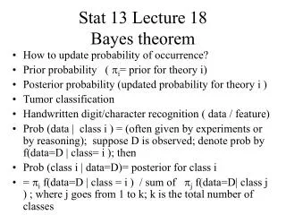 Stat 13 Lecture 18 Bayes theorem