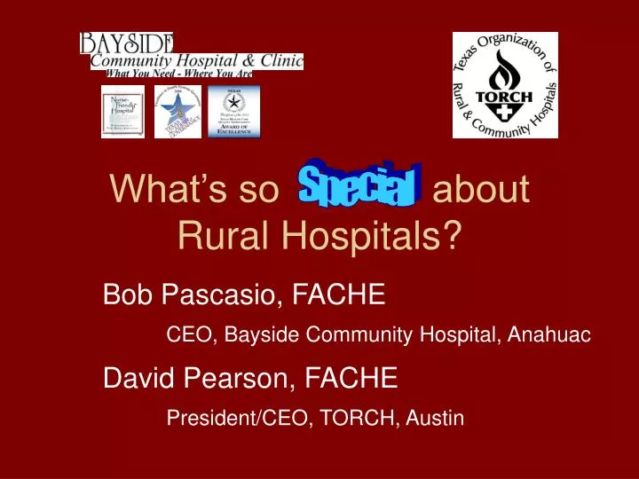 what s so about rural hospitals