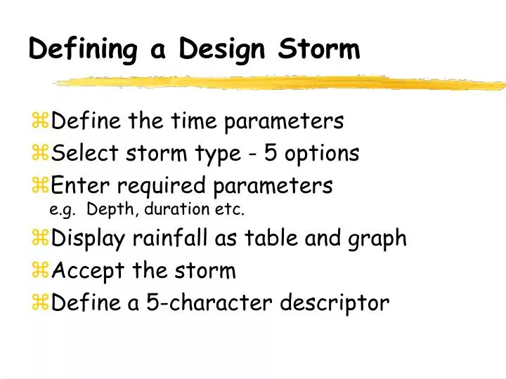 defining a design storm