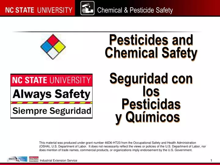 pesticides and chemical safety seguridad con los pesticidas y qu micos