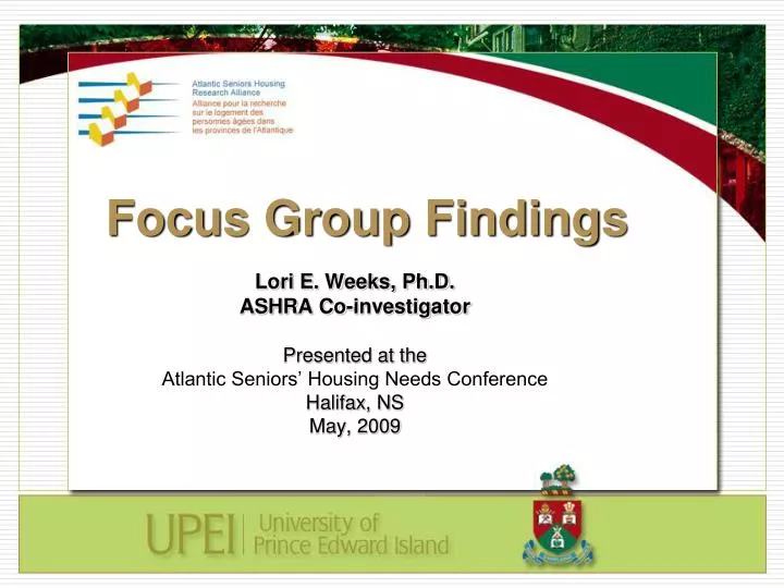 focus group findings