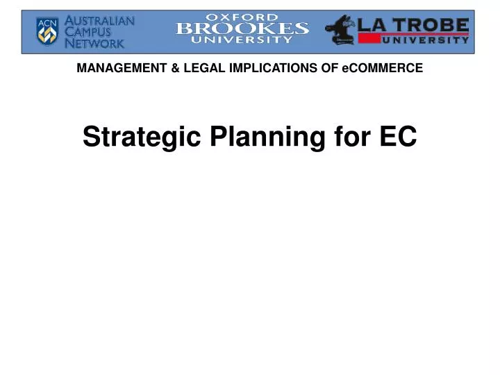 strategic planning for ec