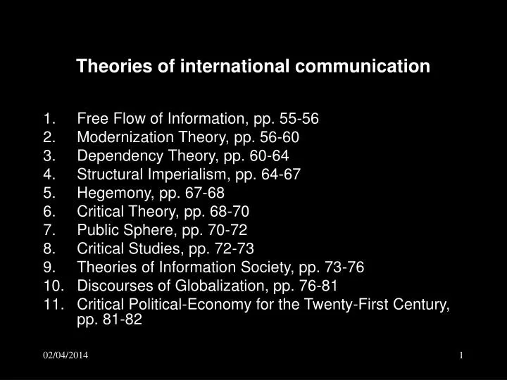 theories of international communication