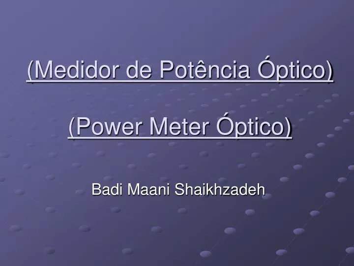 medidor de pot ncia ptico power meter ptico