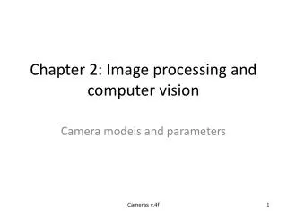Chapter 2: Image processing and computer vision
