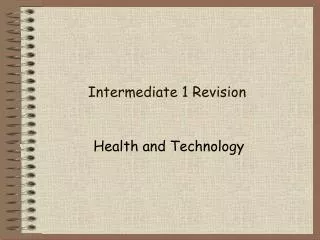 Intermediate 1 Revision