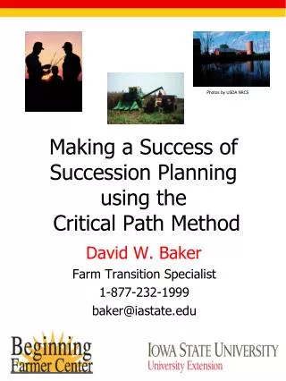 Making a Success of Succession Planning using the Critical Path Method