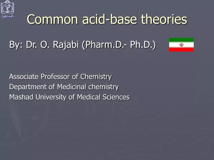 common acid base theories