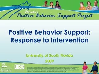 Positive Behavior Support: Response to Intervention