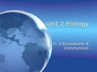 Unit 2 Ecology