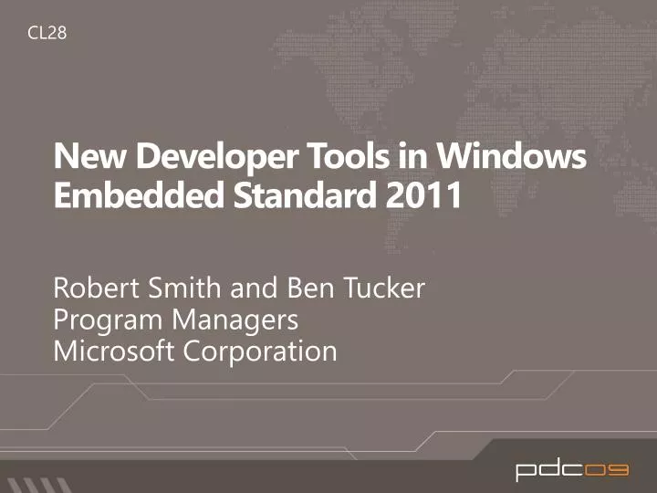 new developer tools in windows embedded standard 2011