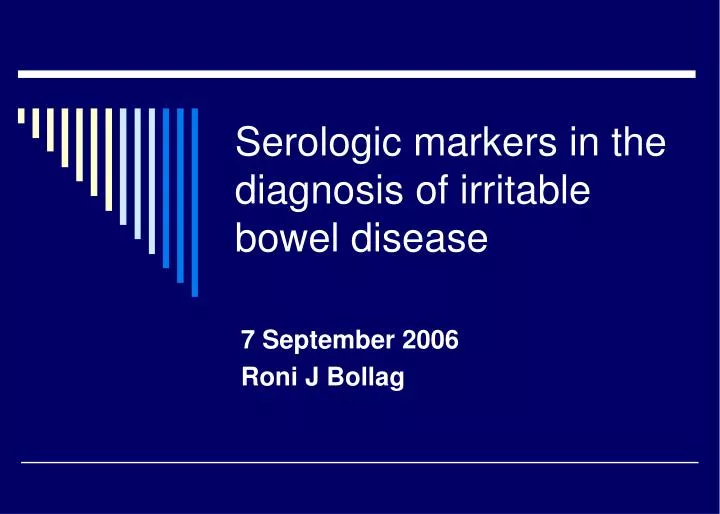 serologic markers in the diagnosis of irritable bowel disease