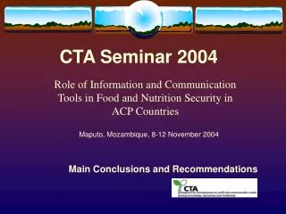 CTA Seminar 2004