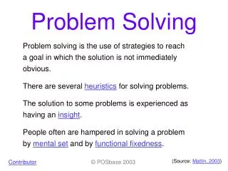 Problem Solving