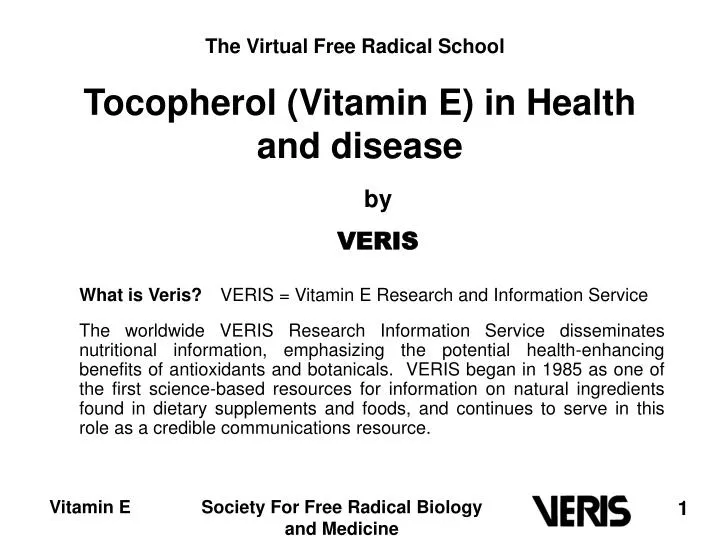 tocopherol vitamin e in health and disease
