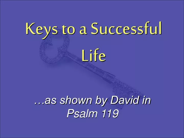 keys to a successful life