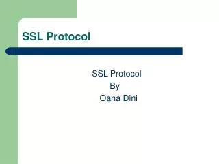 SSL Protocol