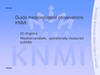 Guide meteorological observations KNMI