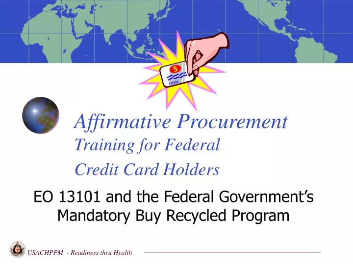 affirmative procurement training for federal credit card holders