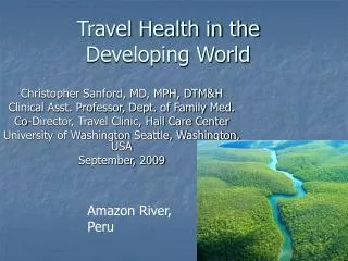 Travel Health in the Developing World