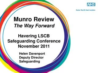 Munro Review The Way Forward