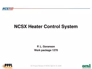 NCSX Heater Control System