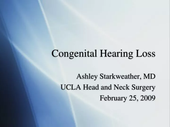 congenital hearing loss
