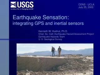 Earthquake Sensation: integrating GPS and inertial sensors
