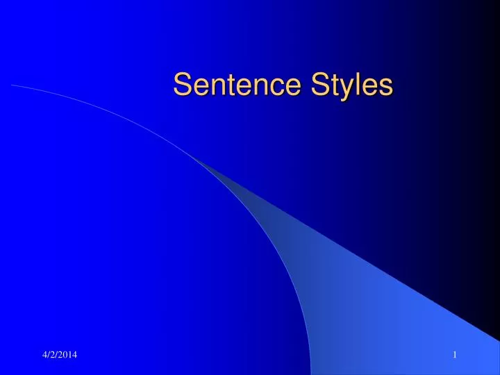 sentence styles