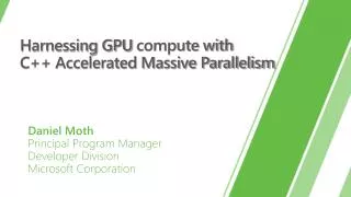 Harnessing GPU compute with C++ Accelerated Massive Parallelism