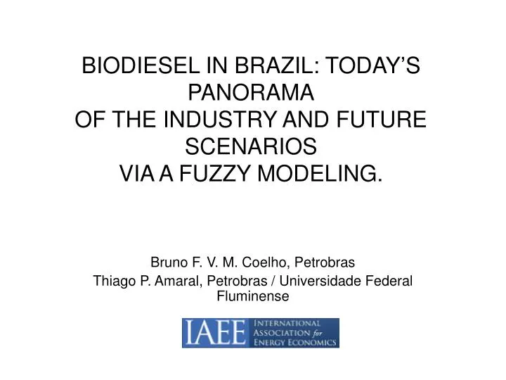 biodiesel in brazil today s panorama of the industry and future scenarios via a fuzzy modeling