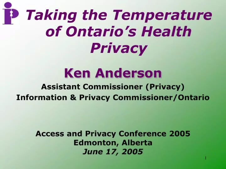 taking the temperature of ontario s health privacy