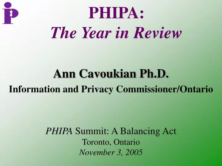 phipa the year in review