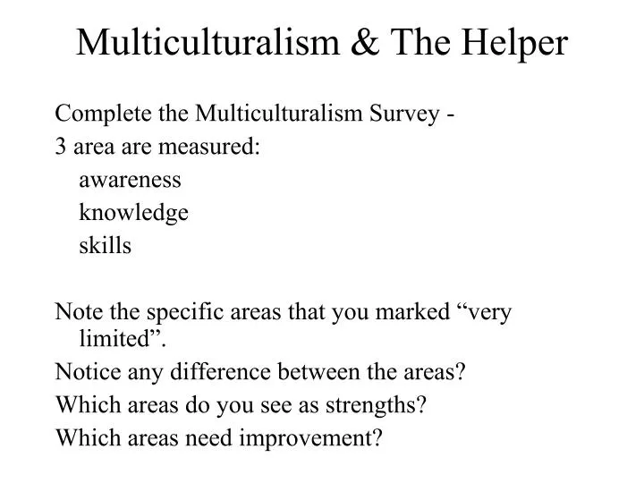 multiculturalism the helper