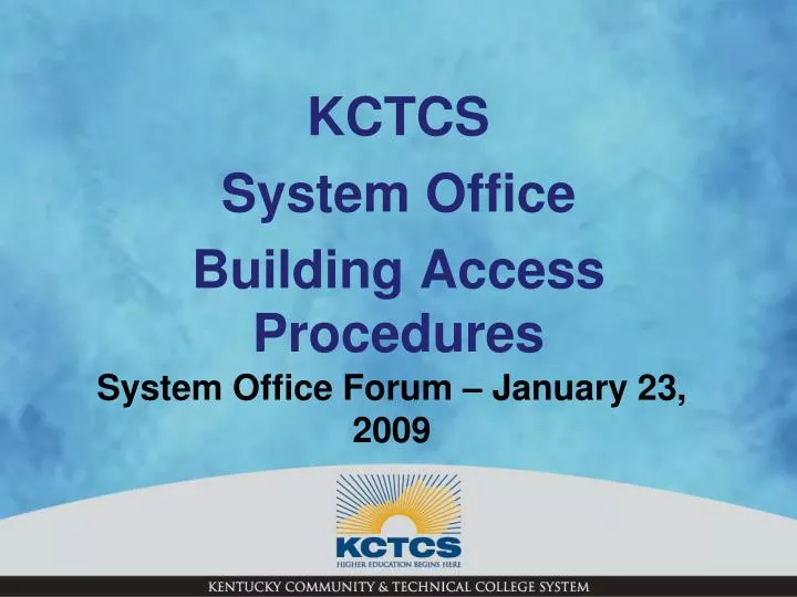 system office forum january 23 2009