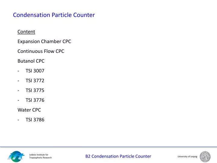 condensation particle counter