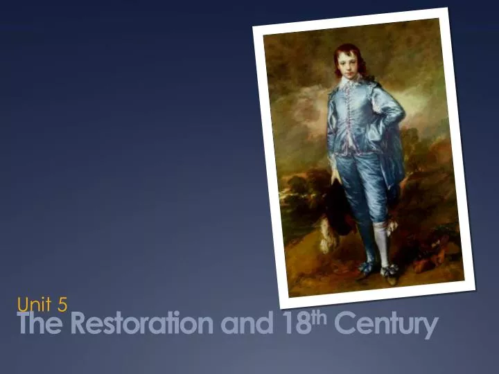 the restoration and 18 th century