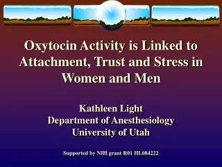 Oxytocin and Blood Pressure