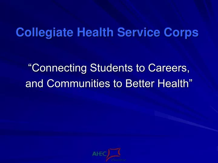 collegiate health service corps