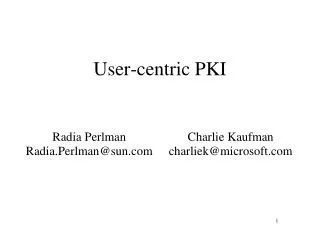 User-centric PKI