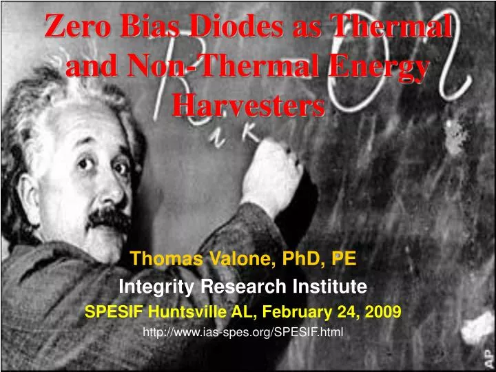 zero bias diodes as thermal and non thermal energy harvesters