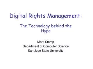 Digital Rights Management: