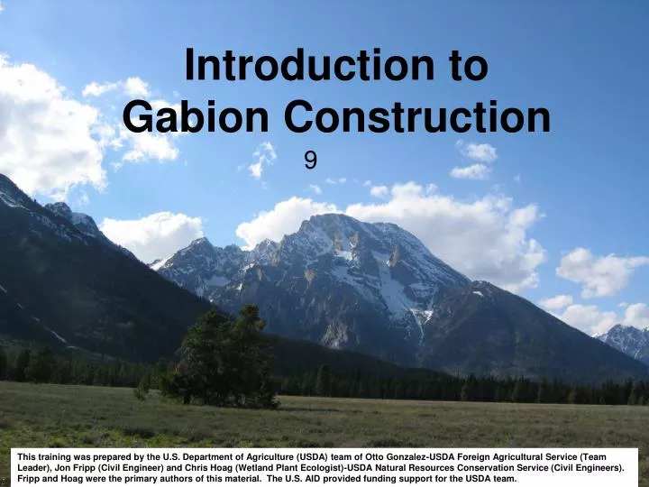 introduction to gabion construction