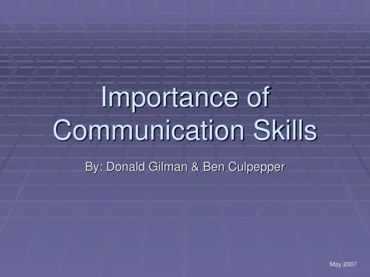 importance of communication skills
