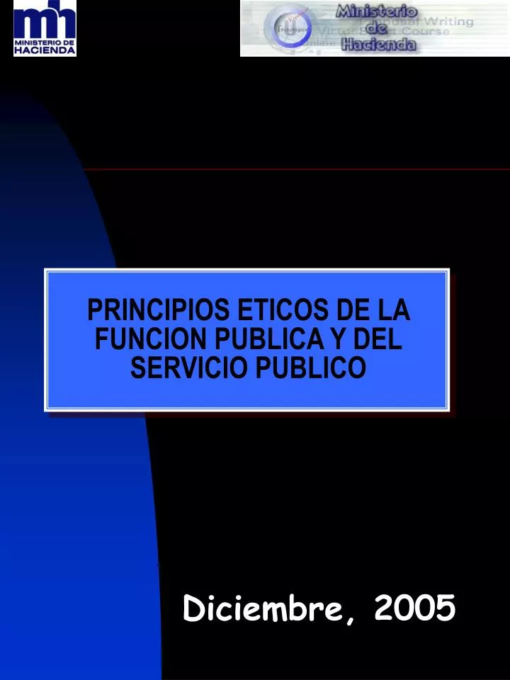 principios eticos de la funcion publica y del servicio publico