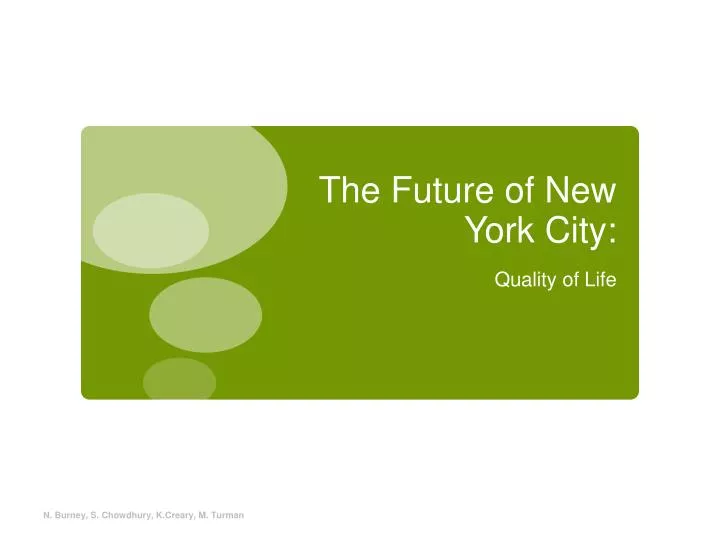 the future of new york city