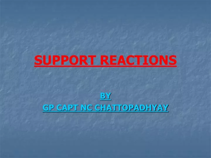 support reactions